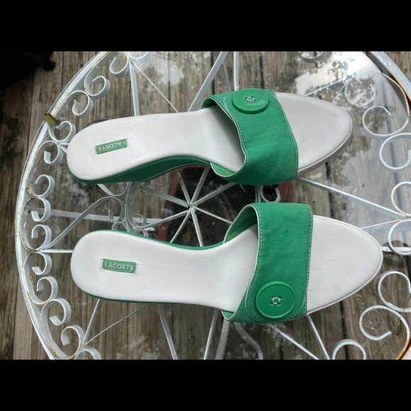 COPY - Lacoste vintage green wedges! EUC size 10 - Picture 2 of 3